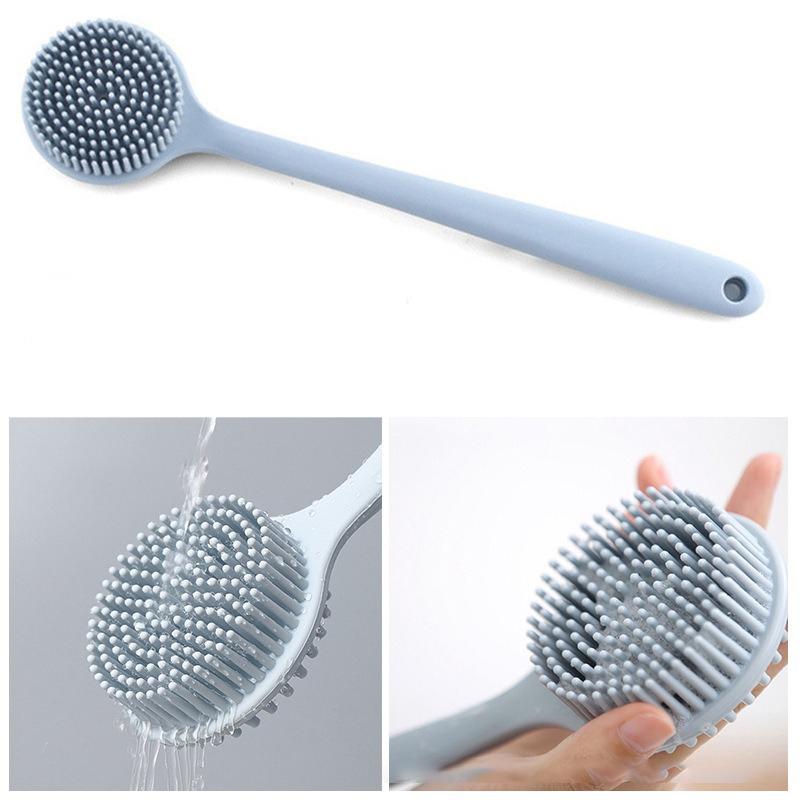 Silicone Shower Brush Body Exfoliating Dry Brushing Bathroom Back Bath Brush for Shower Brush for The Back