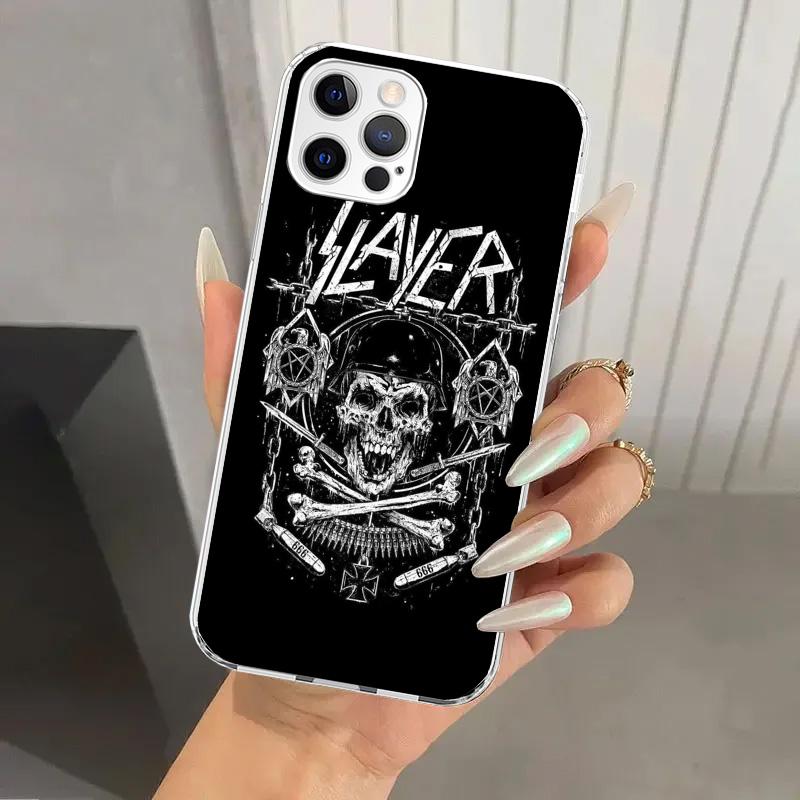 Slayer Heavy Metal Rock Band Phone Case for Iphone 17 Air 16 15 Plus 14 13 Mini 12 11 Pro Max 16E 7 8 SE 2020 Soft Funda Print S