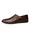 Italienische Schuhe Herren Casual Echtleder Slipper Herren Atmungsaktive Bootsschuhe Slip-on Mokassins Vintage Leichtgewichtige Laufschuhe