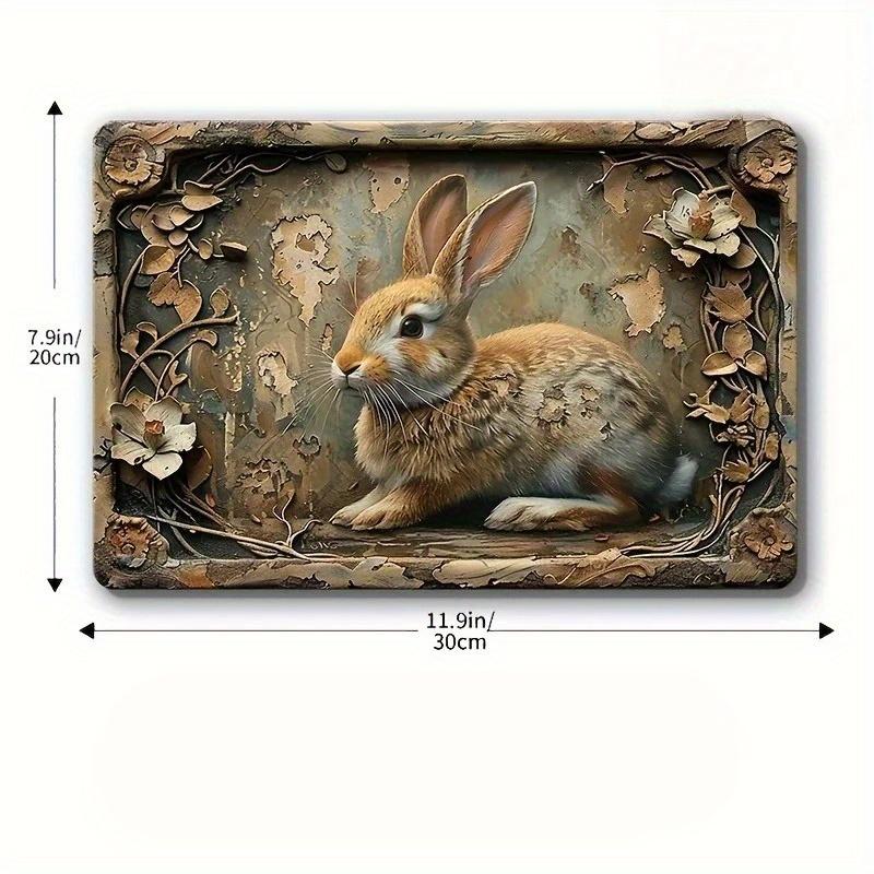 

2d Плоский 30*20см, Класичний Стиль Кроляча Тематика Дерев яна Табличка та Дошка, Настінний Підвісний Багатоцільовий Декор для Бару, Дому, Кімнати, Фермерського Будинку, Кухні, Саду 30*20cm