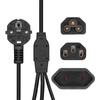 4.8mm to 4.0mm C13 C15 Power Cord Extension Power Connector Cable Splitter Adapter Cable Cord for Electronic Accessories