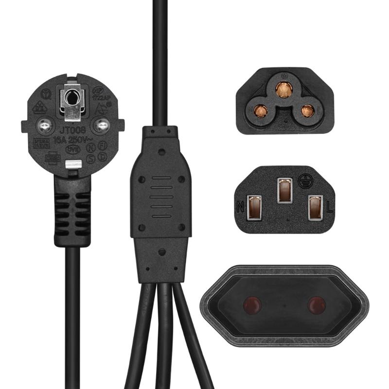 4.8mm to 4.0mm C13 C15 Power Cord Extension Power Connector Cable Splitter Adapter Cable Cord for Electronic Accessories