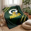 Green Bay Packers Flannel Fleece Blanket Cozy Warm Throw Blanket For Couch Bed Travel All Season Use