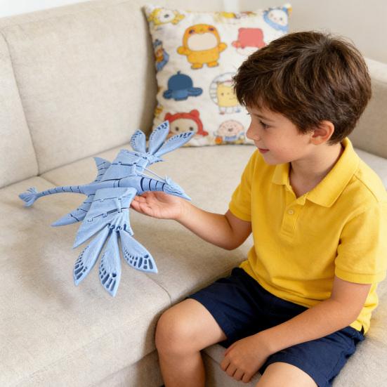 3D-gedruckter Pterosaurier mit flexiblem Gelenkflügel, fliegender Drache Spielzeug, realistisches Tier Fidget Spielzeug für Erwachsene, Stressabbau