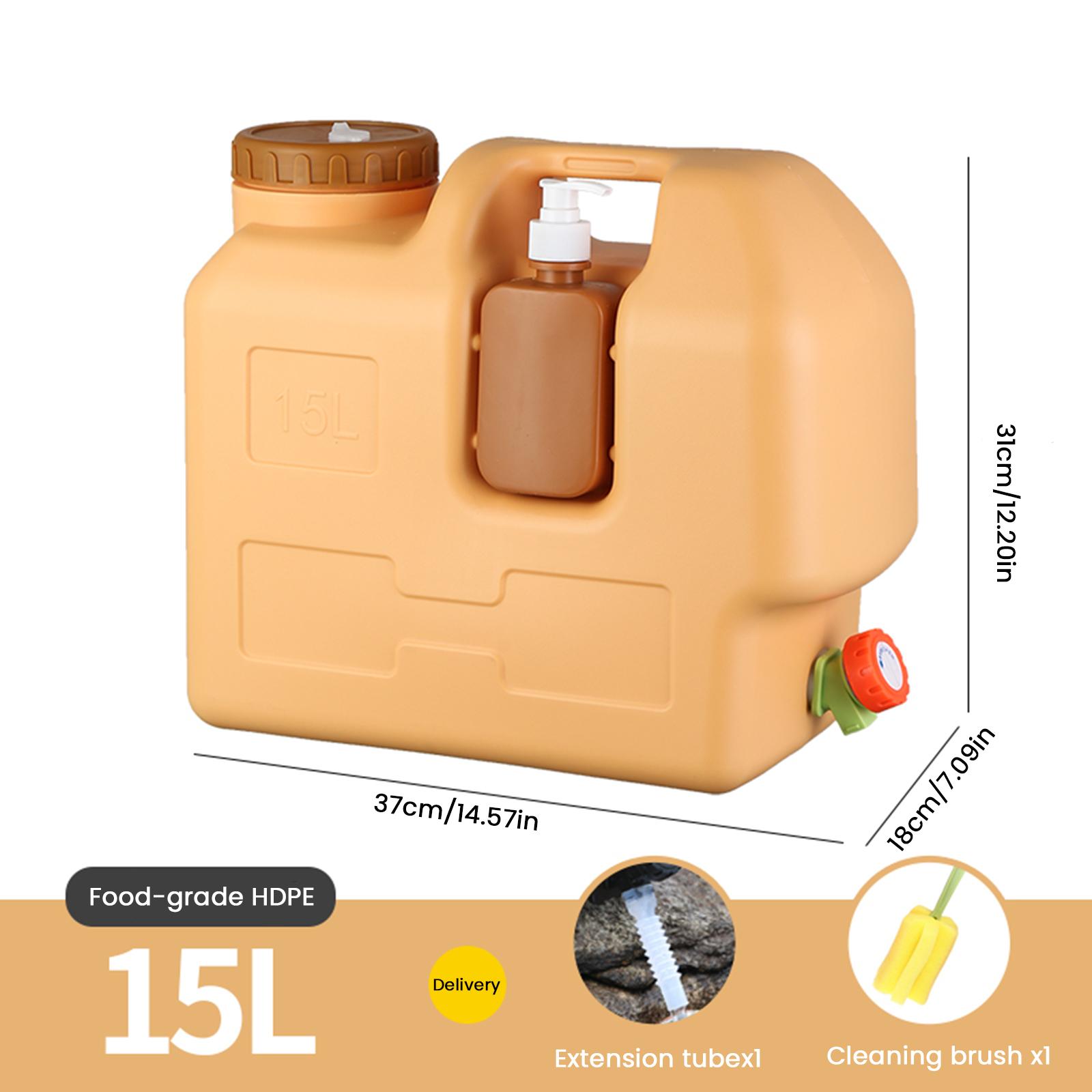 15-20L Portable Camping Water Jug with Spigot and Soap Dispenser Water Tank BPA Free Water Storage Tank for Outdoor Camping Car