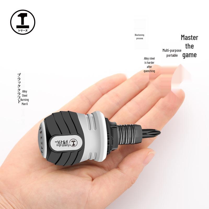 Green Forest Dual Use Multi-function Ratchet Screwdriver Set with Cross Slotted and Short Carrot Head.
