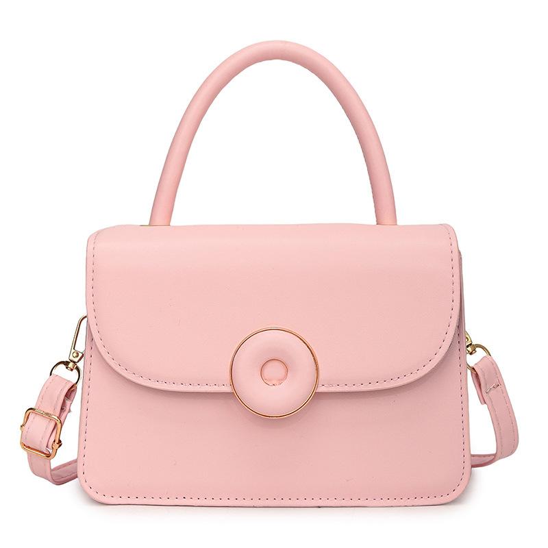 

2025 year s bag new women s messenger bag simple casual fashion texture popular solid color shoulder handbag розовый