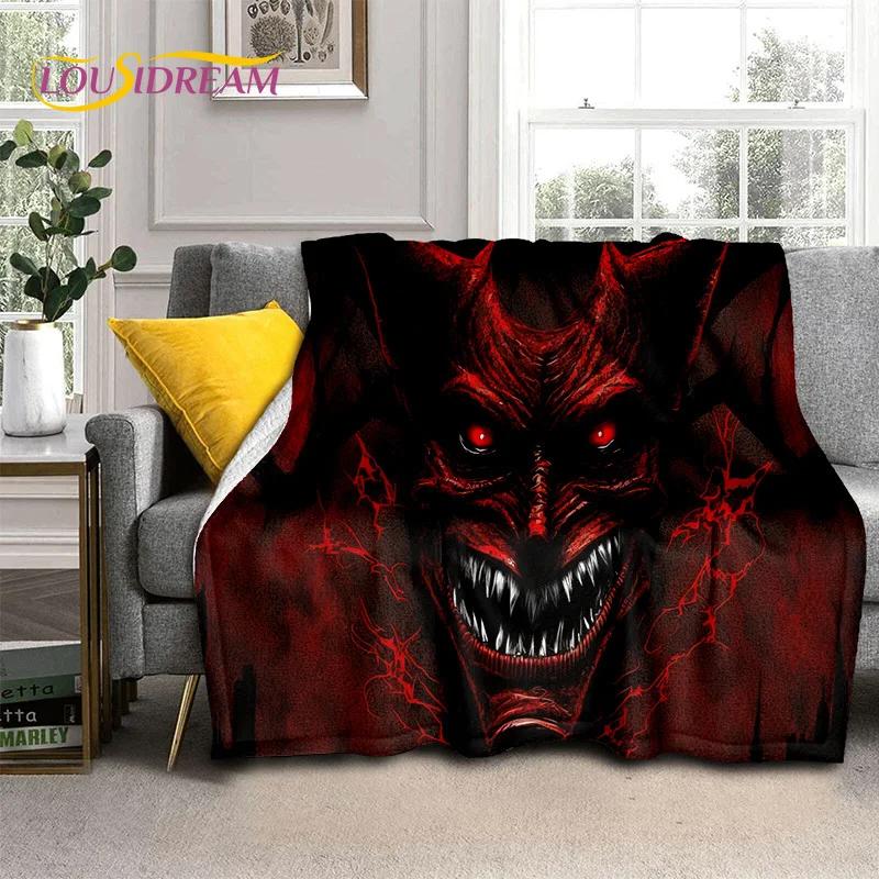 Gothic Horror Monsters Demon Ghost Soft Flannel Blanket for Beds Bedroom Sofa Picnic,Throw Blanket for Cover Outdoor Leisure Nap