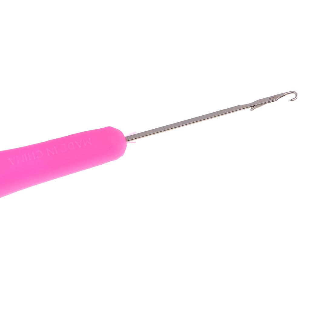 Hair Extension Latch Hook Crochet Multicolor Ergonomic Grip for Micro Braid Knitting and Rug Making Tools