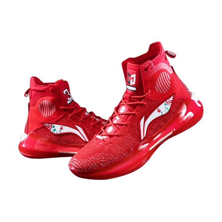 Li Ning YuShuai 13 Slip Resistant Abrasion Resistant High top Basketball Shoes Men's Red ABAP065-2