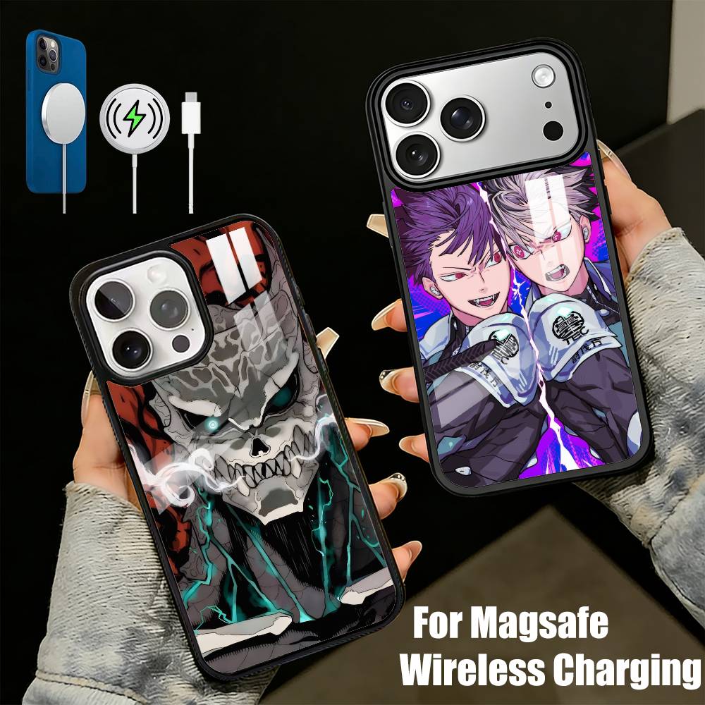 M-Monster-8 Anime K-KaijuS No-8 Phone Case For iPhone17,16,15,14,13 Plus,Pro Max Magnetic For Magsafe Wireless Charging