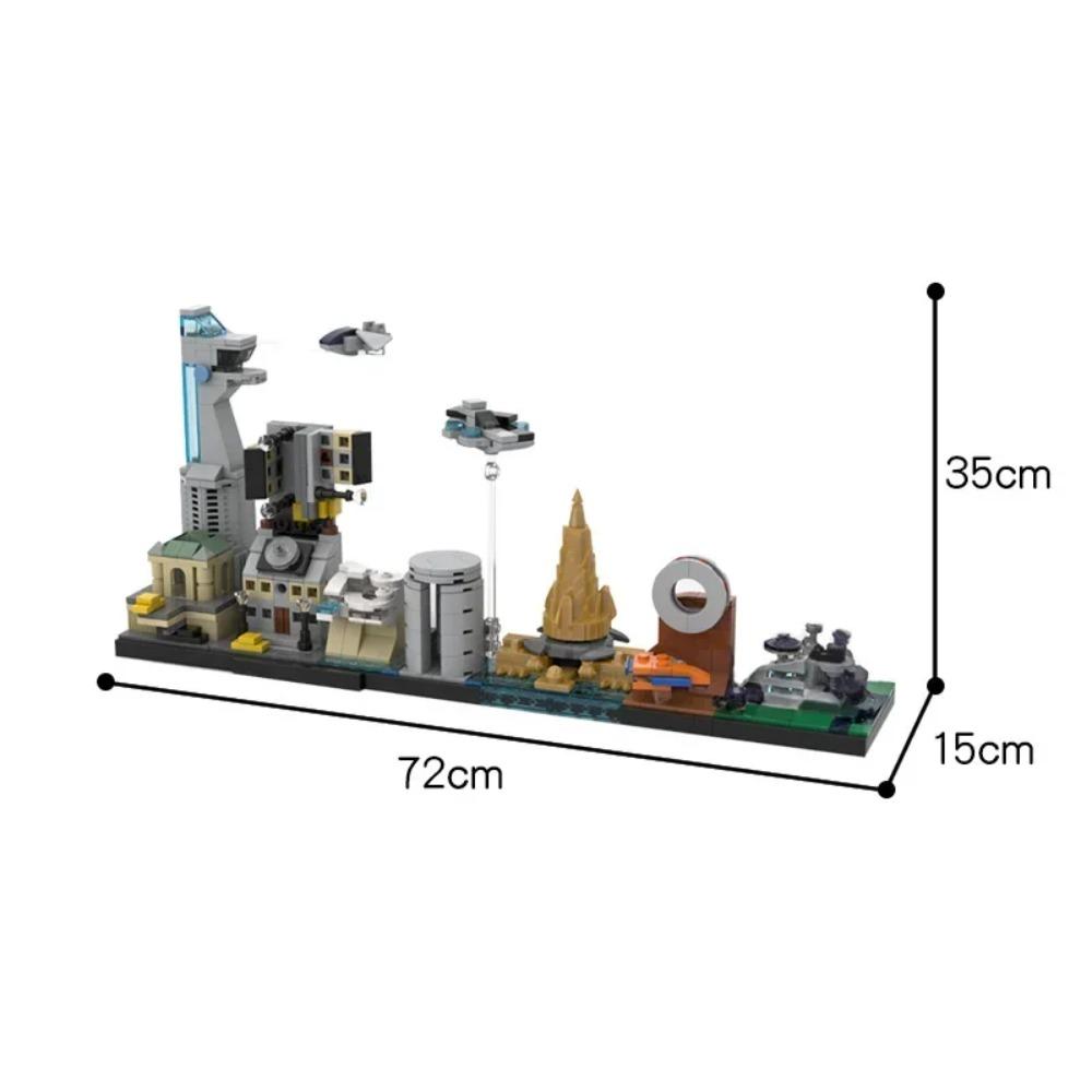 City Skyline MOC Back to the Future Fairy Tale Magic Castle House Movie Architecture Building Blocks City Toys Tourist souvenir
