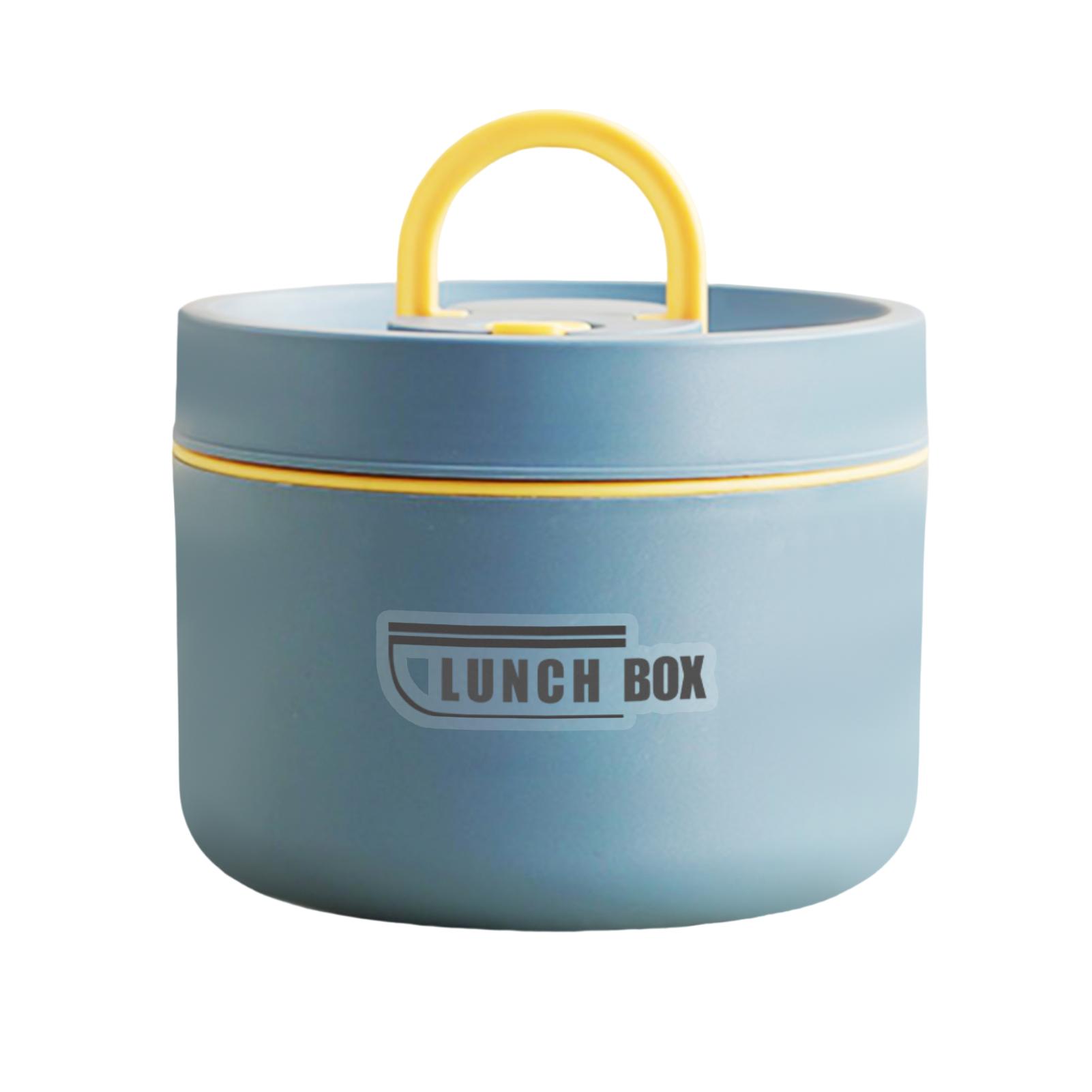 

Leakproof Lunch Box with Air Valve Stainless Steel Thermal Food Container for School Work Picnic 6.5x11.5cm 9x11.5cm синий