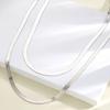 Gargantilla para mujer, collar multicapa plano con hueso de serpiente, gargantilla de cadena extendida ajustable, accesorios de joyería