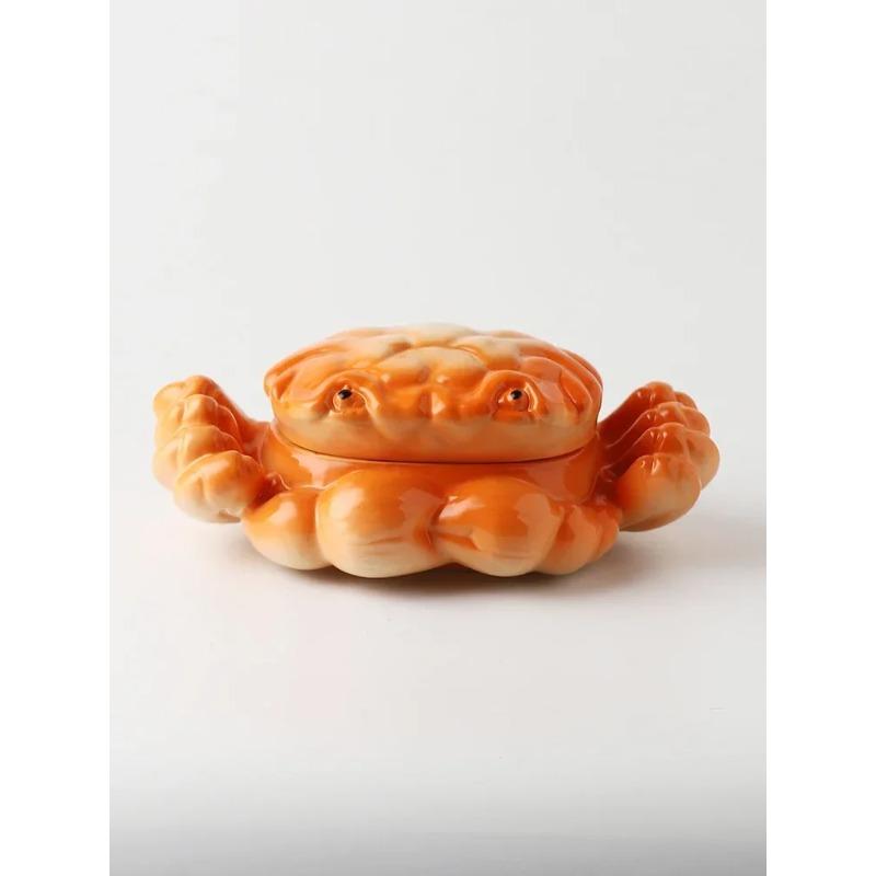 

Керамическая изысканная тарелка в виде крабового панциря El Креативная посуда Фруктовая салатница Кухонная посуда