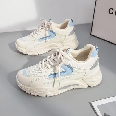 Sportlich Lässige Dad Shoes für Damen Frühling Neu Vielseitig Koreanischer Stil Lederschuhe Dicke Sohle Internet-Berühmtheit Ins Mode