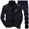 Men's  Winter Solid Sweatshirt Tops Pants Sets Sports Suit Tracksuit