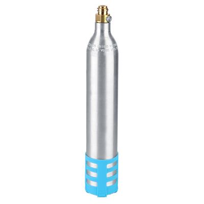 0,6 l nachfüllbare Sodaflasche, Ersatz-CO2-Zylinder, wiederverwendbar, Zubehör für Soda-Maschinen, blaues Silikon