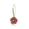 2pcs European American Creative New Colorful Flower Inlaid Rhinestone Earrings Women's Atmosphere Ethnic Wind Closed Ear Hook