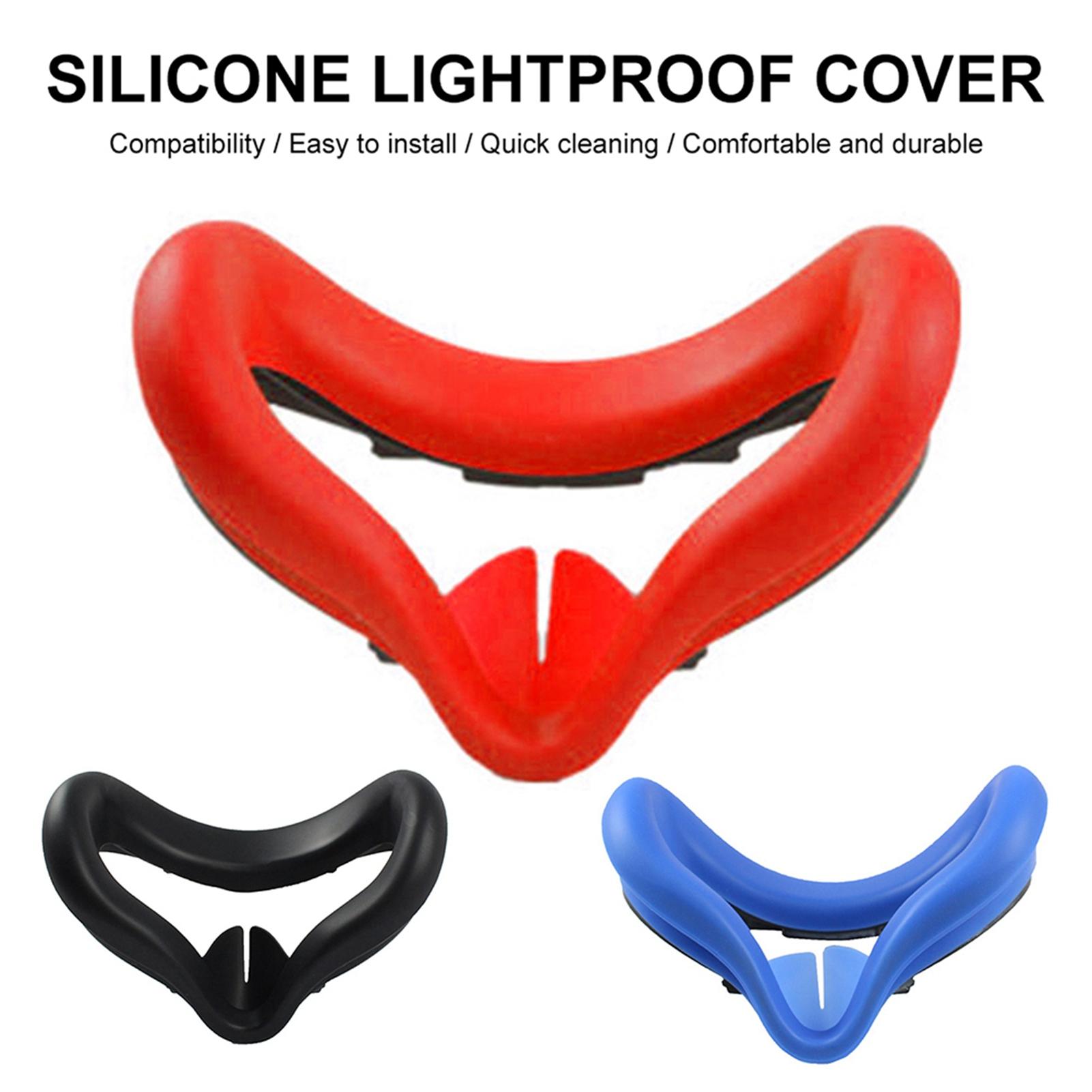 

Силиконовая накладка на глаз, совместимая с Oculus Quest 2 VR, потонепроницаемая, светонепроницаемая, силиконовая накладка на глаз синий