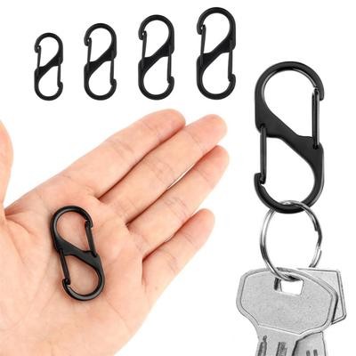 10Pcs Carabiner Zipper Clips Dual Spring S Carabiner Zipper Pull Locks Double-Ended Buckle Opening Design Anti Theft Zipper Clips
