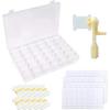 DFsucces Embroidery Thread Storage Embroidery Thread Storage Case with Spool and Large Capacity Storage for DIY and Craft Projects Set Dividers,