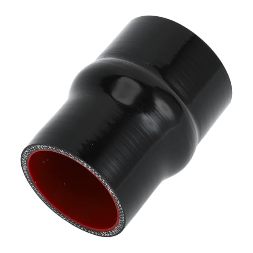 X AUTOHAUX 1 Piece Inner Diameter 57-63mm/224"-248" Length 102mm/402" Black Red Car Silicone Hose