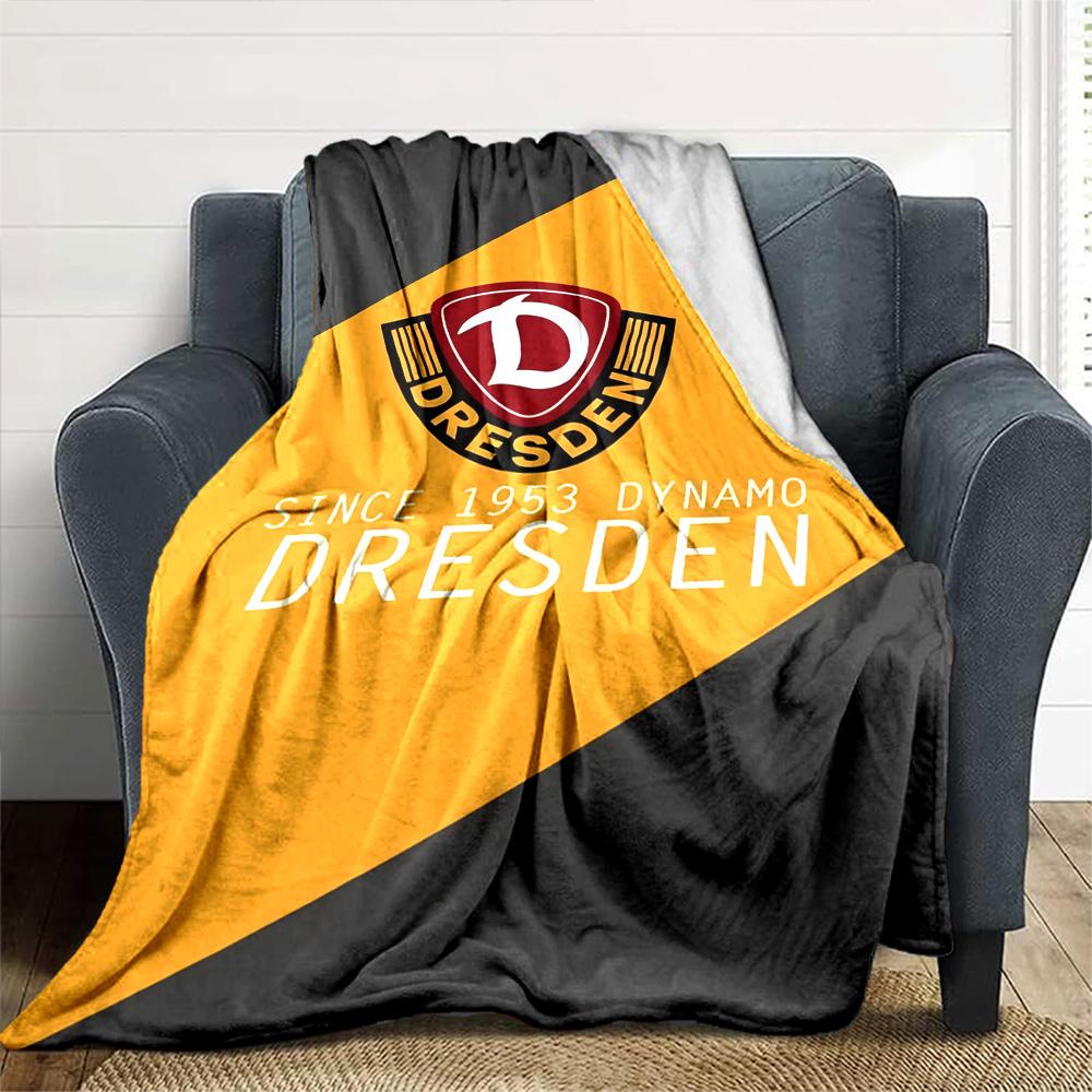 Dynamo Dresden Fußballverein Logo Aufdruck Fleece Decke Weiche Warme Überwurfdecke Sofa Couch Bett Heimdeko Für Sportfans