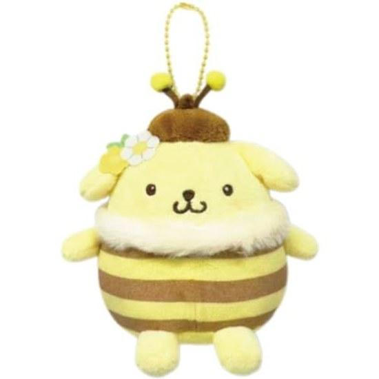 Hatakeyama Shouji Sanrio Mini Mascot Chisana Ikimono Pompompurin Mitsubachi Plush Ball Chain Key Holder Character Approximately Total Length 10cm