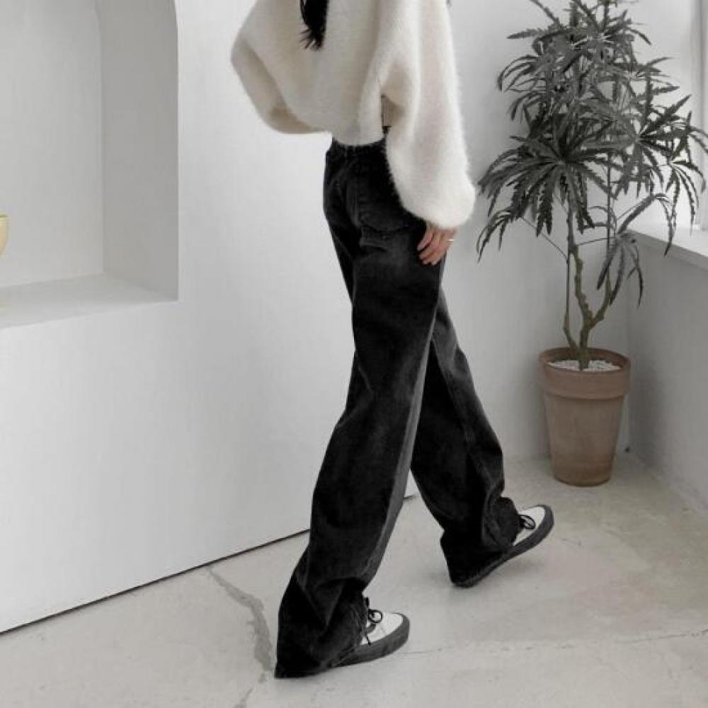 New Arrivals Open Run Women Loose Fit Denim Pants Fall Street Style