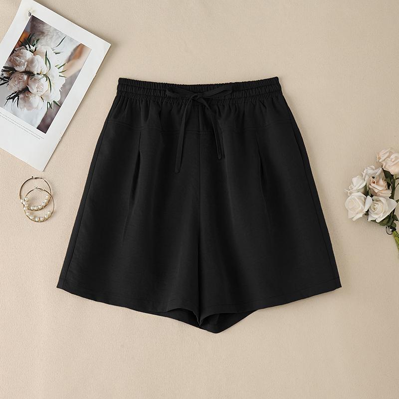 ZANZEA Women Casual Elastic Waist Solid Color Loose Summer Shorts