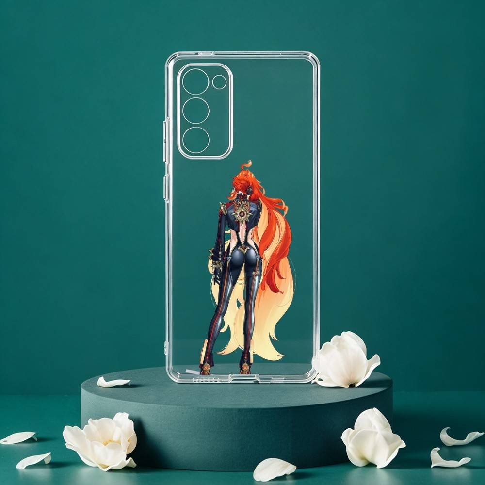 

G-Genshin M-Mavika Phone Case For Samsung Galaxy S24 S25 S23 S22 S21 Plus S24 S25 Transparent Cover Case Samsung S20lite