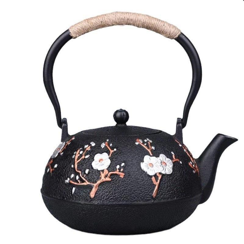1200ML Retro Japanese Handmade Teapot with Filter Health Stove Boiling Teapot Cast Iron Kettle Tea Set Gifts