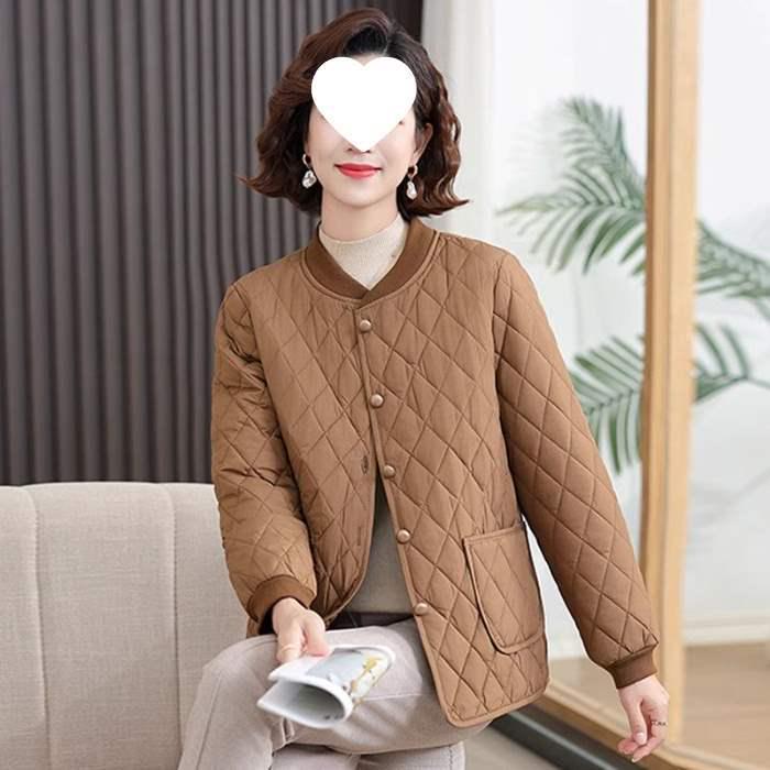 New Year Ankara Red Chinese-Style Cotton Jacket for Middle-Aged Women - Warm, Fashionable, and Stylish