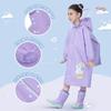 Eva Kidsren's Raincoat for Boys, Girls, and Elementary School Students with School Bags, Rainproof Poncho for Heavy Rain