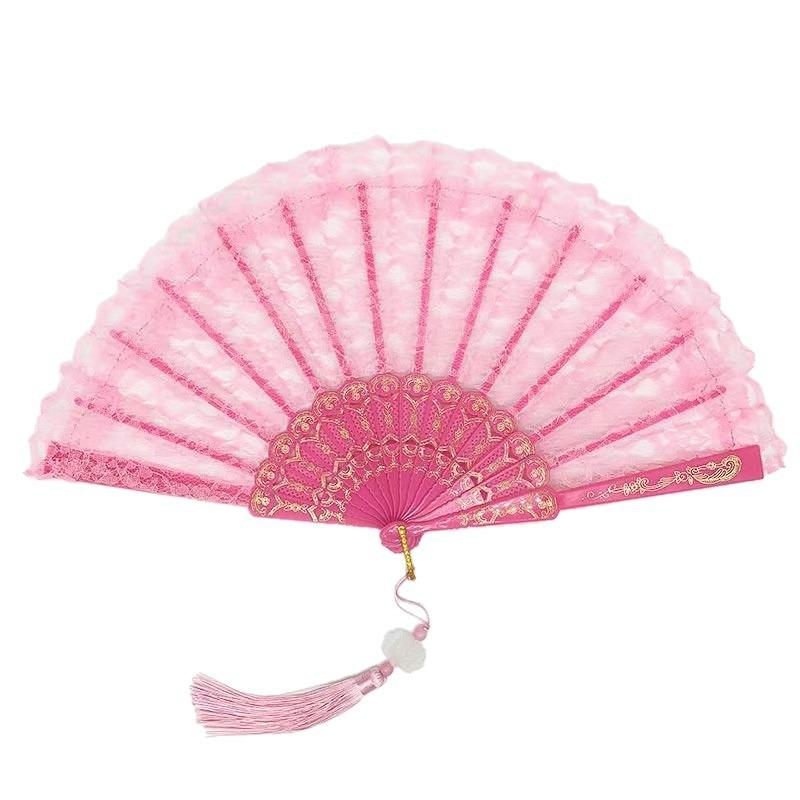 Sex underwear retro lace women's fan summer orchid fan dance performance photography photo props folding fan