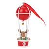 Santa Claus Deer Hot Air Balloon Ornament Iron Father Christmas Hot Air Balloon Decoration Hand-Painted Christmas Tree Decor