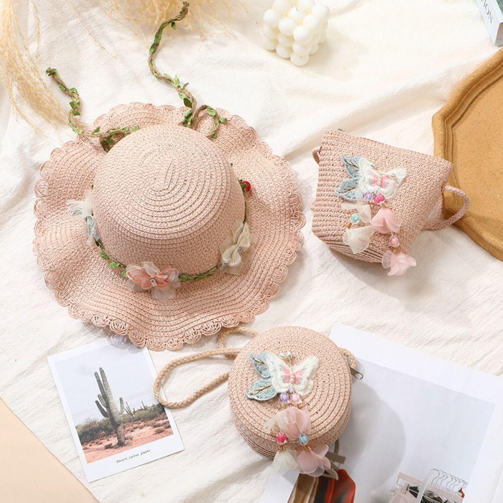 

Straw Hat Seaside Woven Bag Butterfly Women s Chinese Straw Bags New Butterfly Cap 6