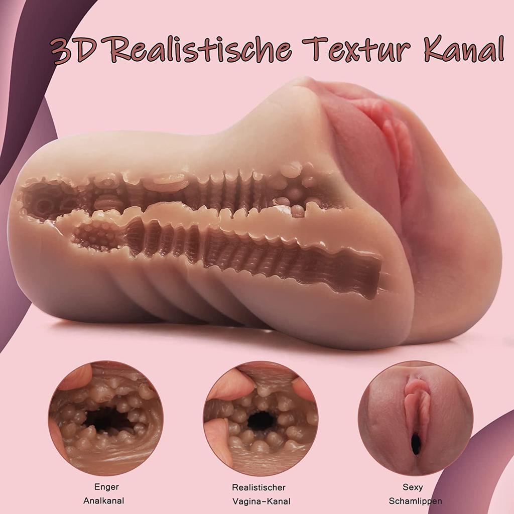 Mannlig onani Ekte vagina fitte Kunstig sexy vaginal silikonlomme fitte Voksenvarer Sexleketøy Verktøy for menn Onani