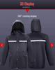 Black Reflective Raincoat & Pants for City Management and Emergency Riding