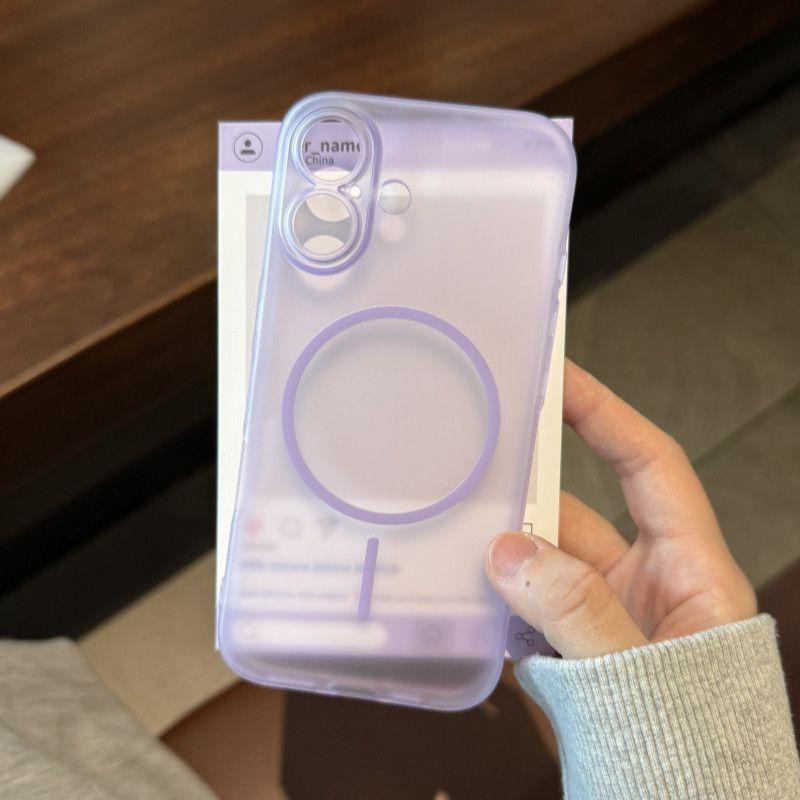 Ice Mist Magnetic Soft Shell Case for iPhone 13/15 Pro/16 Pro Max - Full Coverage for Men & Women