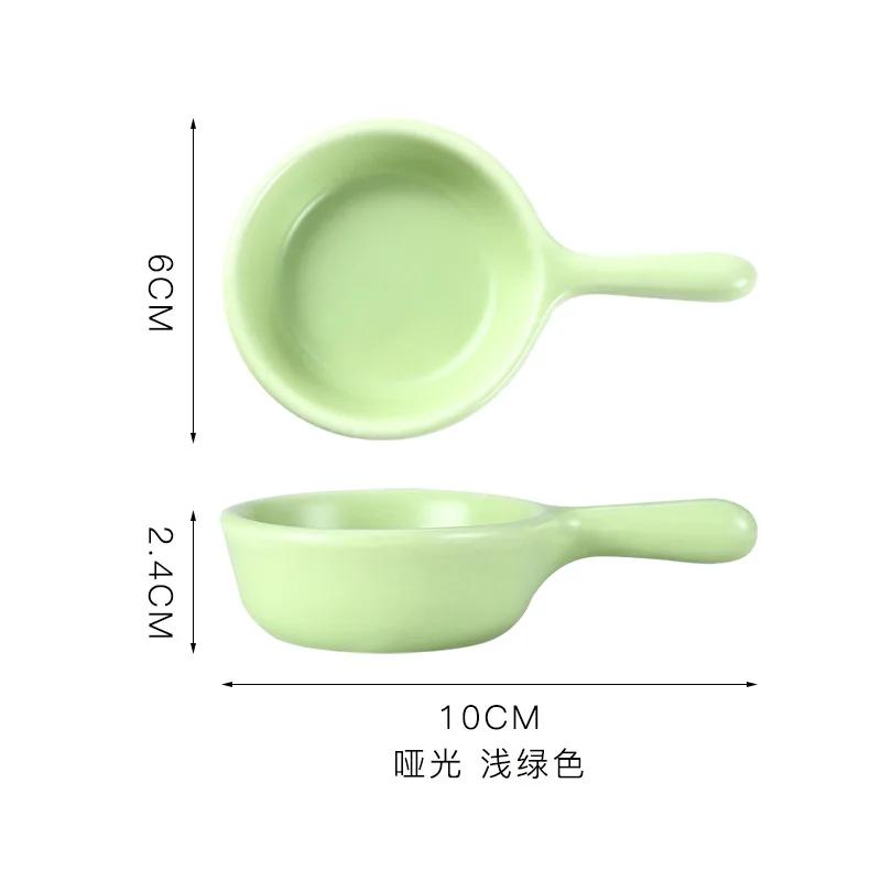 1Pcs Super Cute Ceramic Sauce Dish Mini Tray Small Plate Side Seasoning Dish Condiment Dishes Sushi Soy Snack Dipping Home Bowl