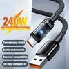 1-3PCS Super Fast Charging 240W USB Type C Cable for Samsung Xiaomi Huawei OPPO LED Phone Charger Data Cord Phone Accessorie