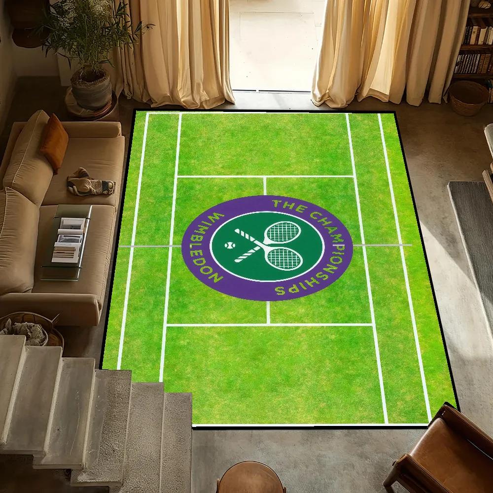 

Wimbledon Championships Doormat Handmade Tufted Durable Anti Slip Entrance Rug for Kitchen Bedroom Living Room Tennis Fan Decor 40x60cm