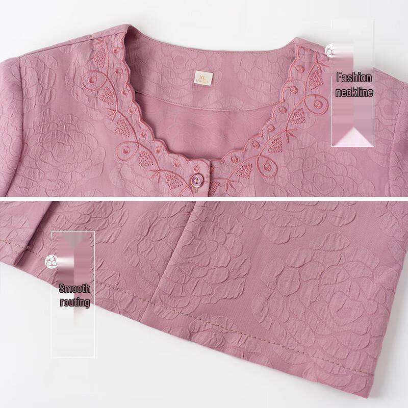 Women's Loose Fit 3/4 Sleeve Blouse for Mid-Aged & Elderly