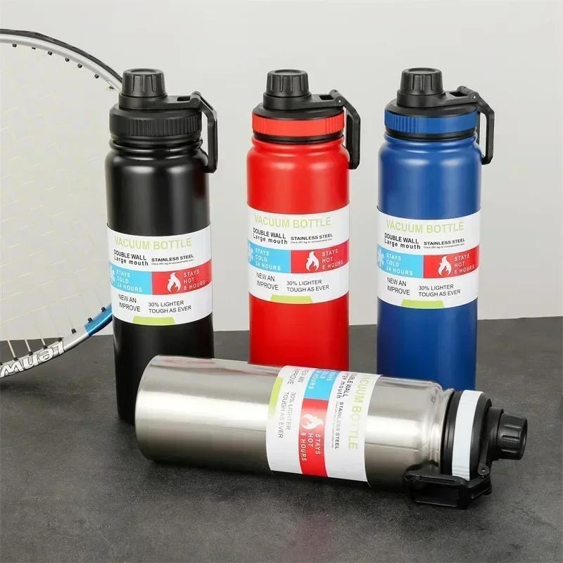 Portable Travel Car Water Cup Stainless Steel Space Kettle Thermos Flask Large Capacity Sports Water Bottle Water Bottle Metal