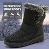 2023 Women's Velcro Waterproof Snow Boots, European Size 44, Comfortable and Warm for Casual Wear