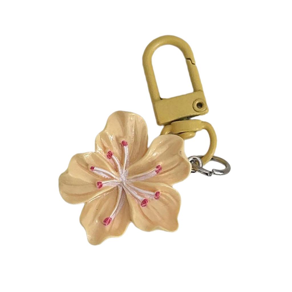 Mode Blume Schlüsselanhänger Zubehör Tragbarer Schlüsselhalter Trendiger Taschenanhänger Acryltextur Geeignet für Reisebegeisterte