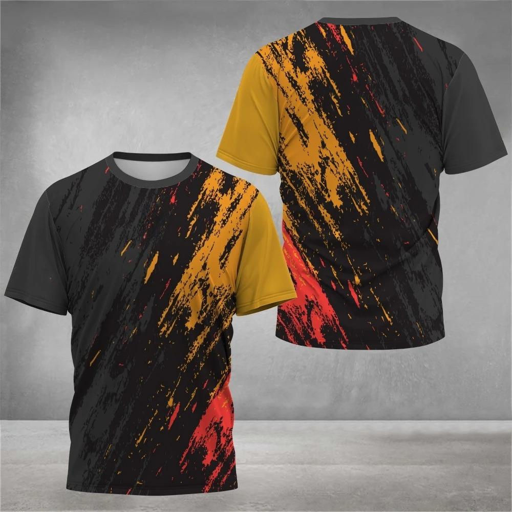 2026 Men's T-Shirts Crew Neck Short Sleeve Colourful Print Tennis Running T-Shirt Casual Comforts Outdoor Sportswear Tops