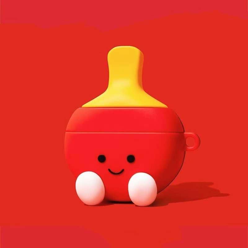 

Чехол, совместимый с AirPods4 Чехол для AirPods 4-го поколения [Выпущен в 2024 году] Чехол для хранения Air Pots 4 ракетка для настольного тенниса милый Моэ Ударопрочный Полный